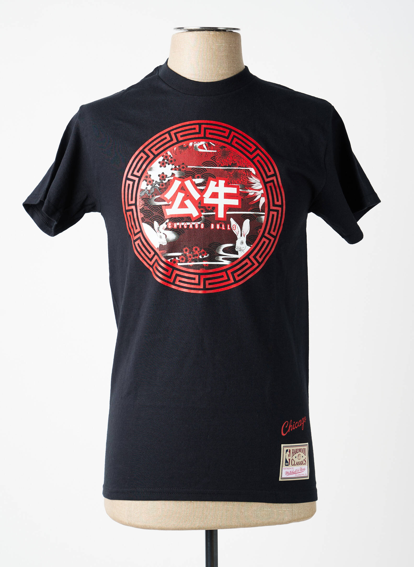 T-shirt noir MITCHELL AND NESS homme