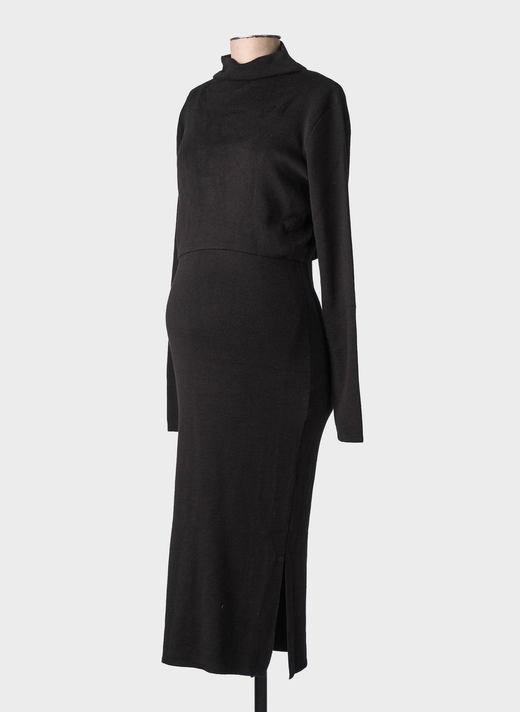Robe mi-longue noir NOPPIES femme