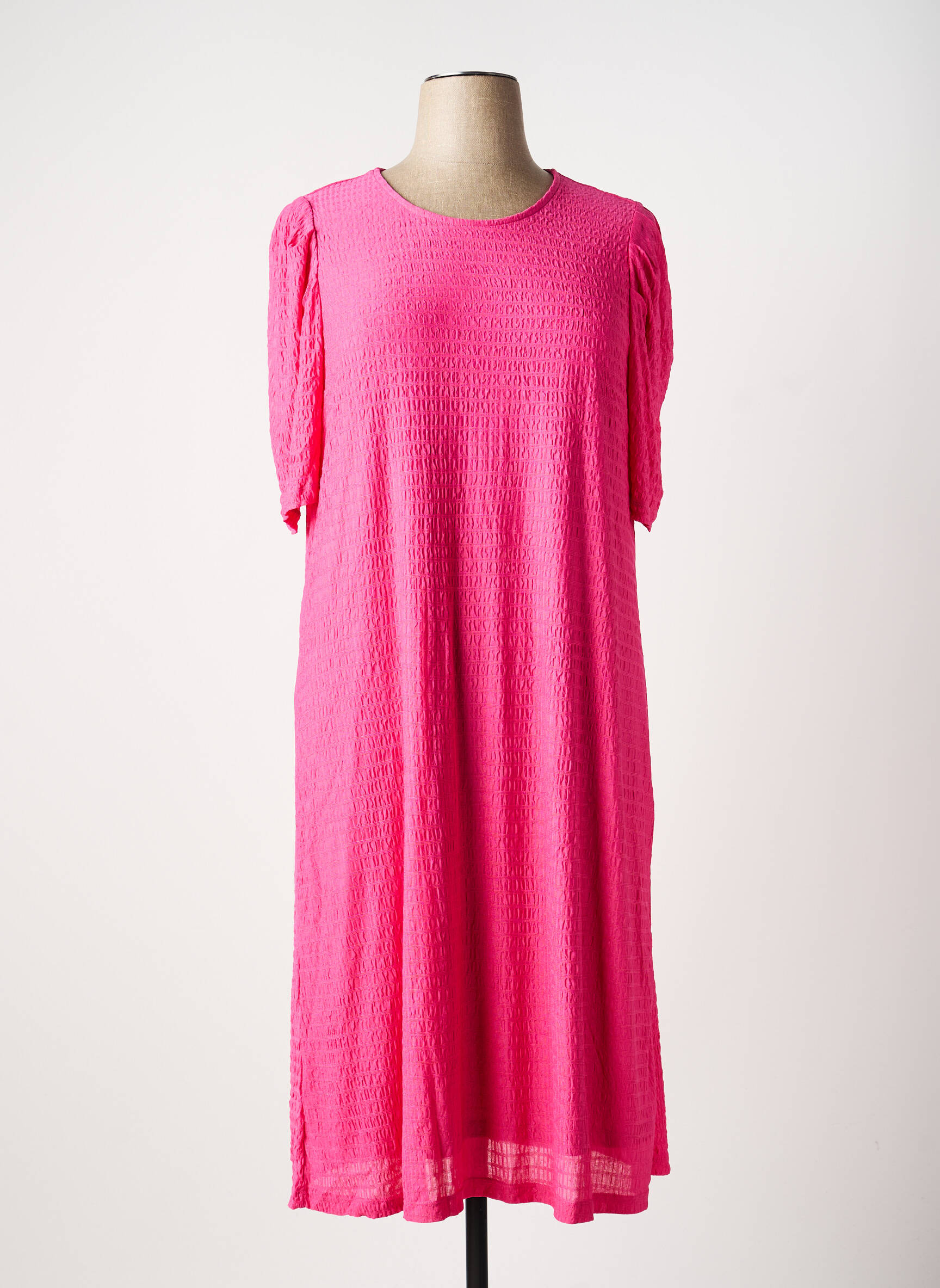 Robe mi-longue rose EVOKED VILA femme
