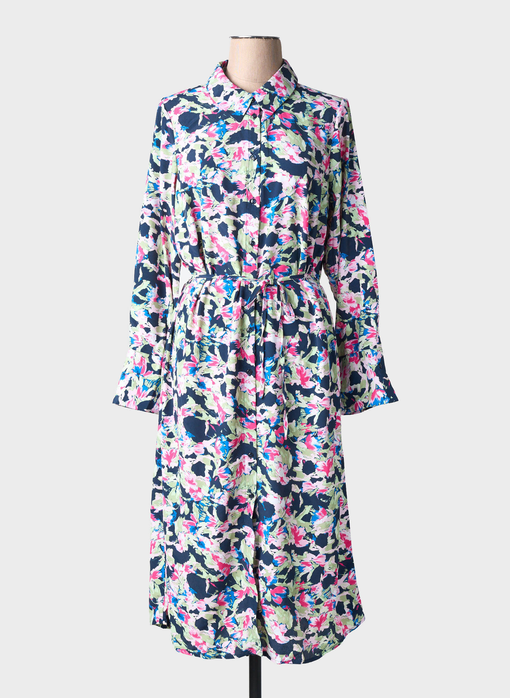 Robe mi-longue bleu VERO MODA femme