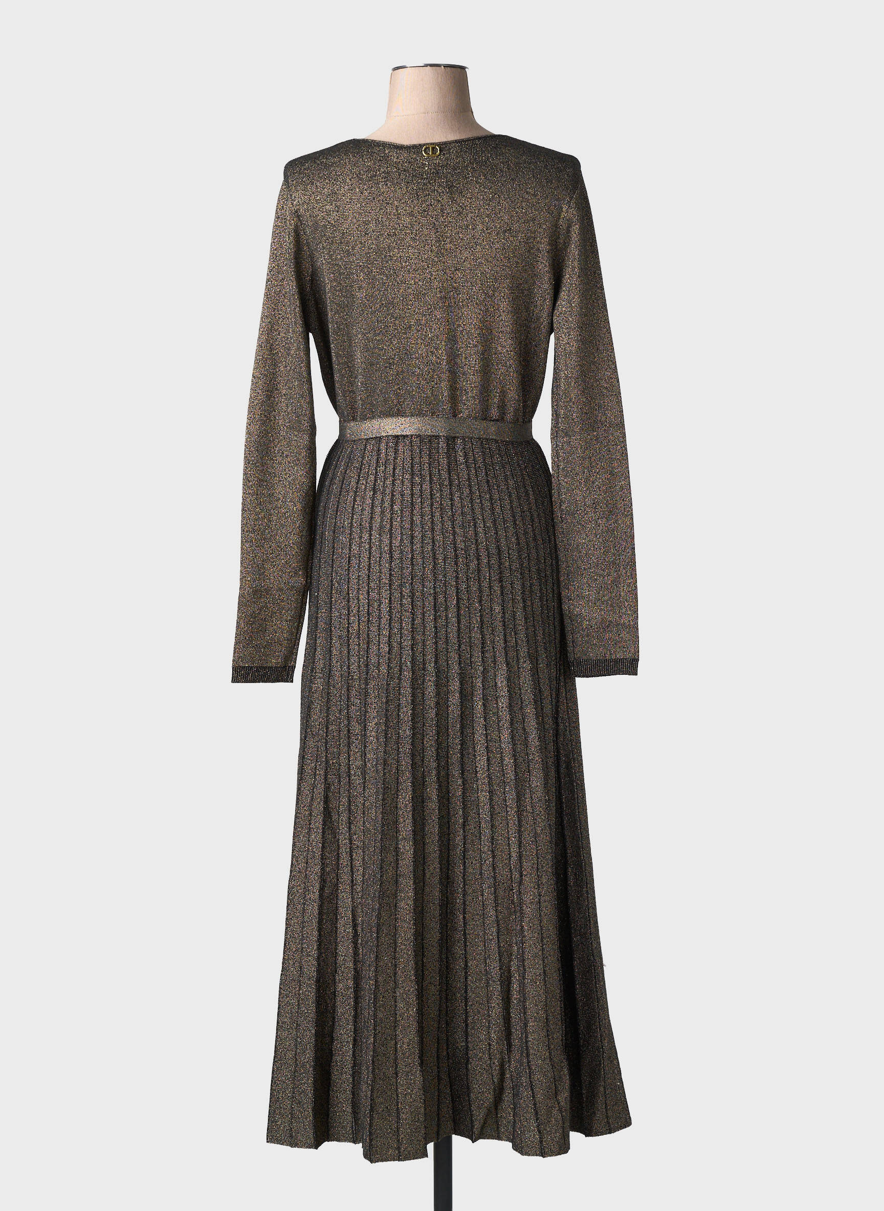 Robe mi-longue noir TWINSET femme
