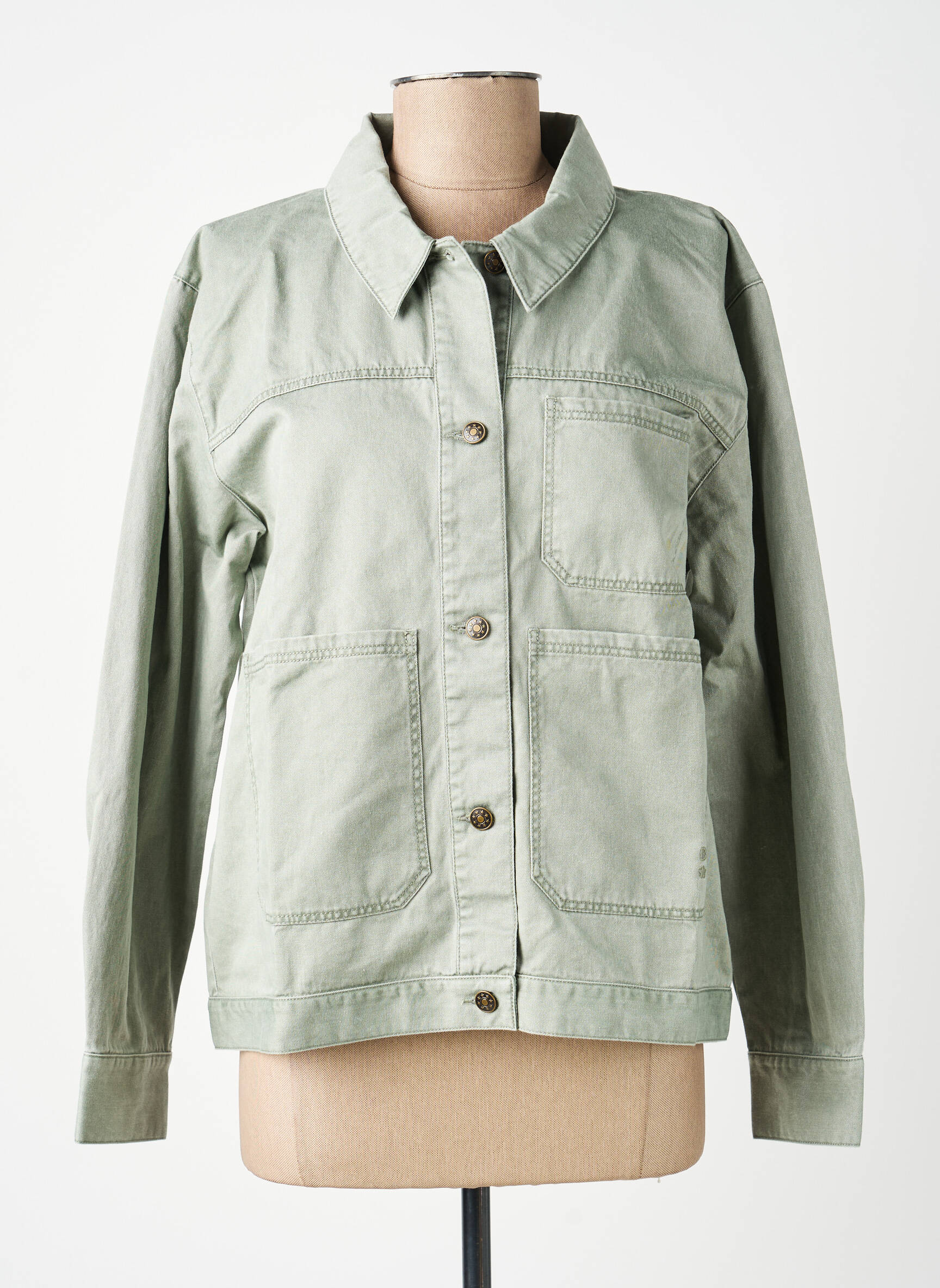 Veste en jean vert BONTON femme