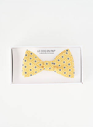 Noeud papillon jaune LE COQ EN PAP' homme