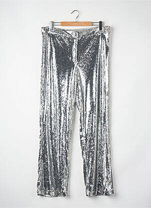 Pantalon droit argent GINA TRICOT femme