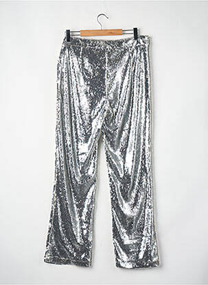 Pantalon droit argent GINA TRICOT femme