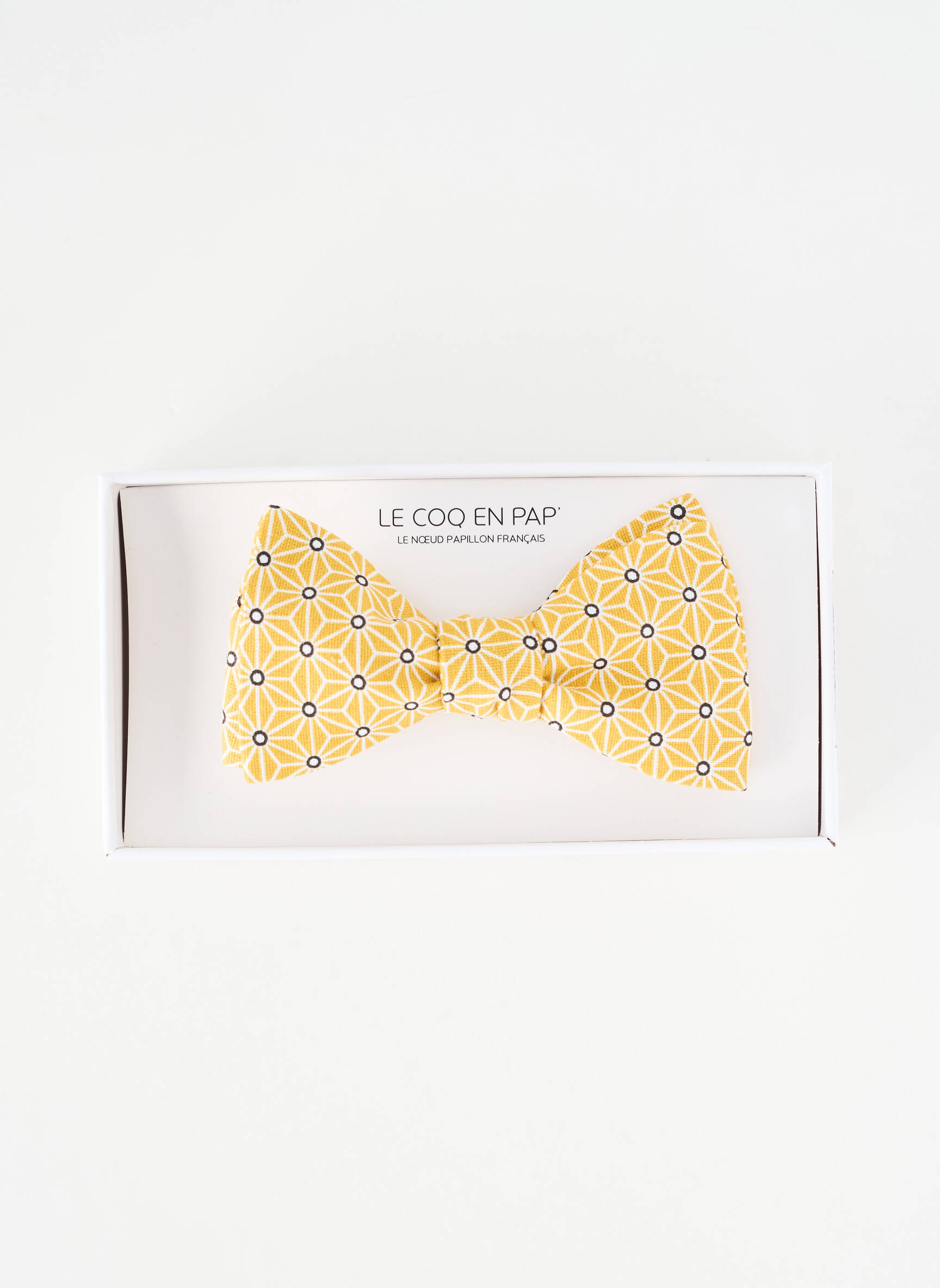 Noeud papillon jaune LE COQ EN PAP' homme