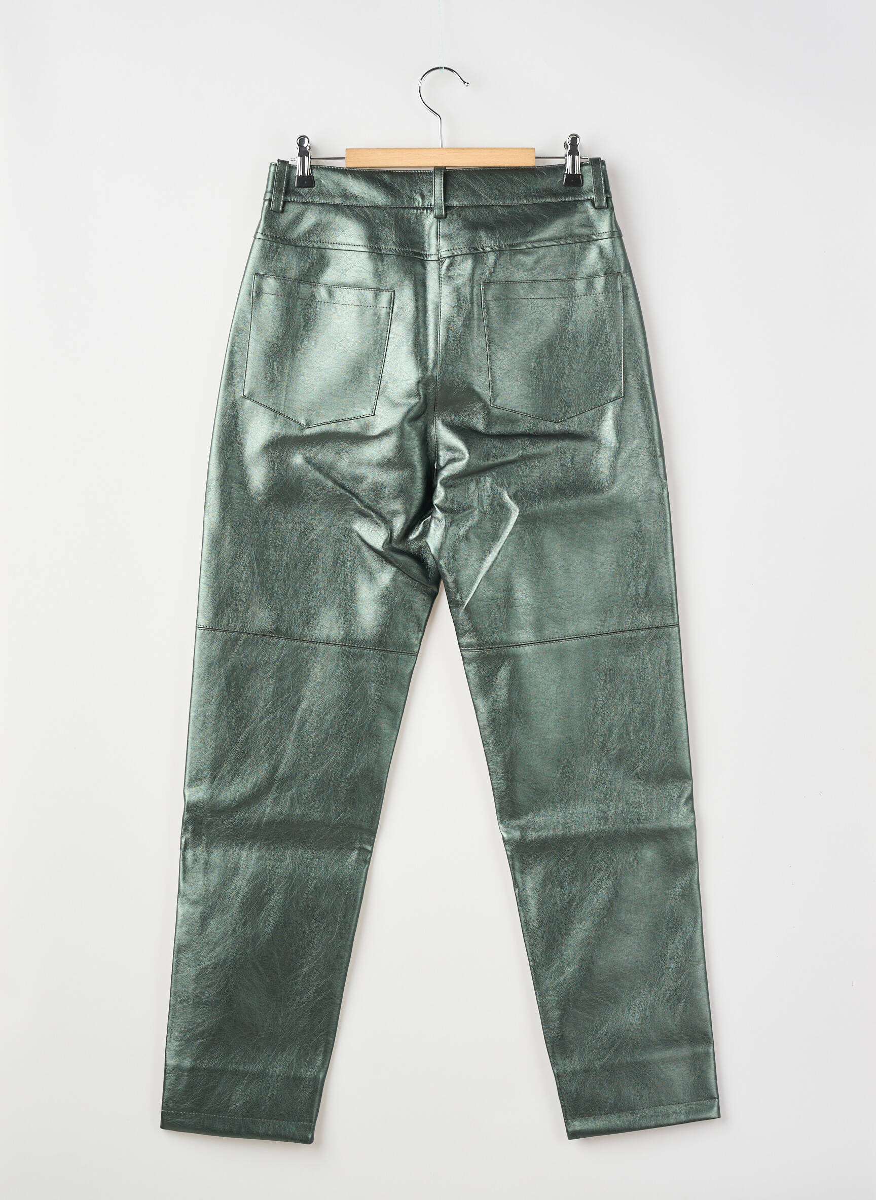 Pantalon droit vert THE LABEL EDITION femme