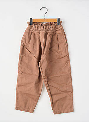 Pantalon droit marron THE NEW SOCIETY fille