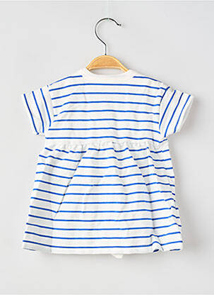 Robe courte blanc PETIT BATEAU fille