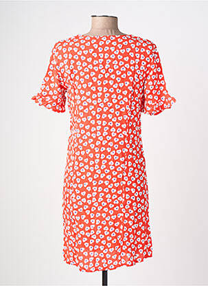 Robe mi-longue rouge PIECES femme
