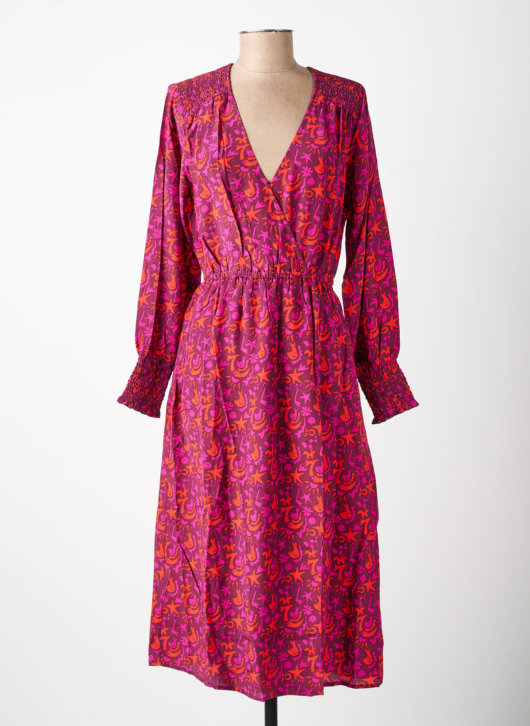 Robe longue rose SOI PARIS femme