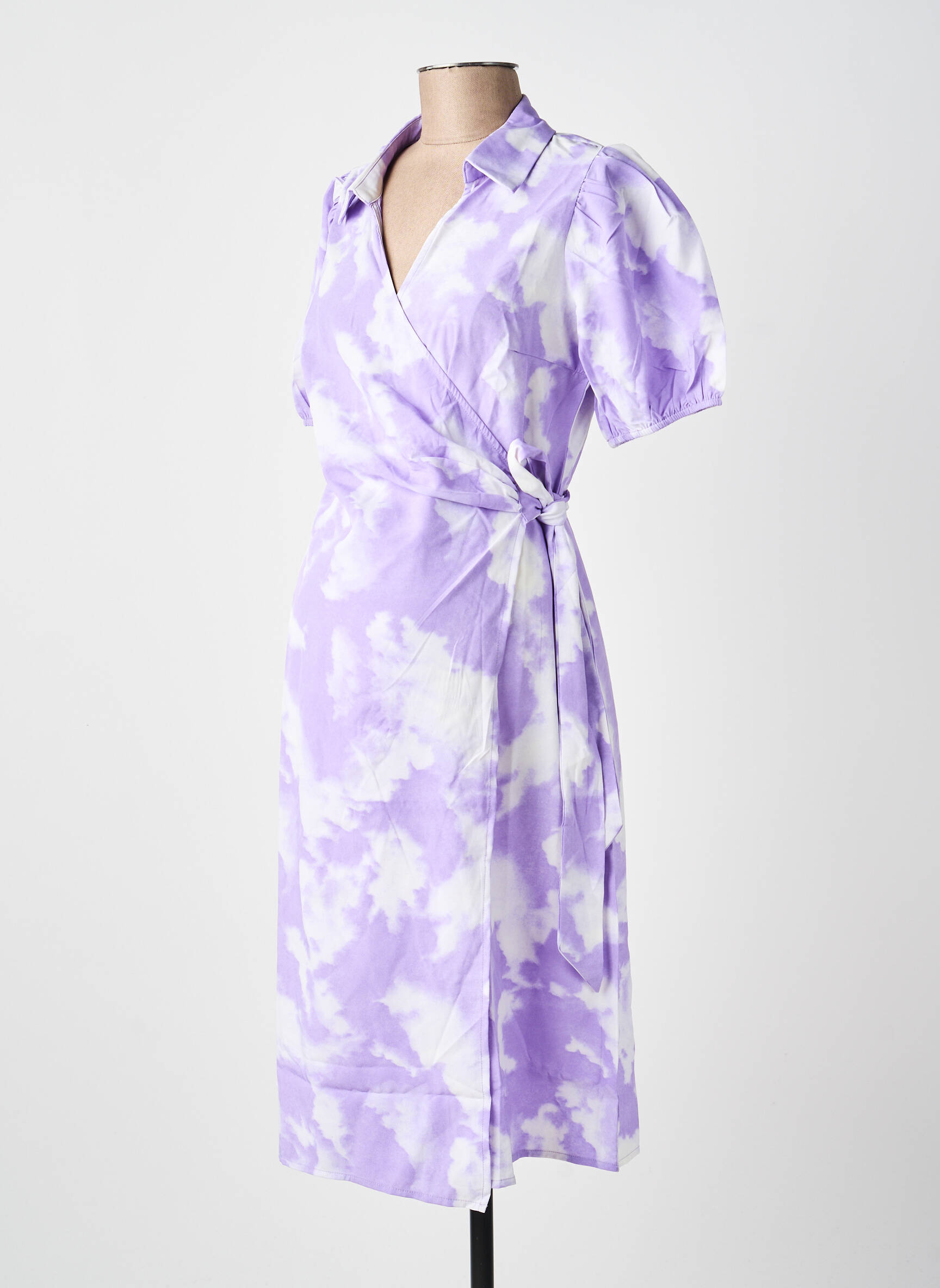 Robe mi-longue violet MAMA LICIOUS femme