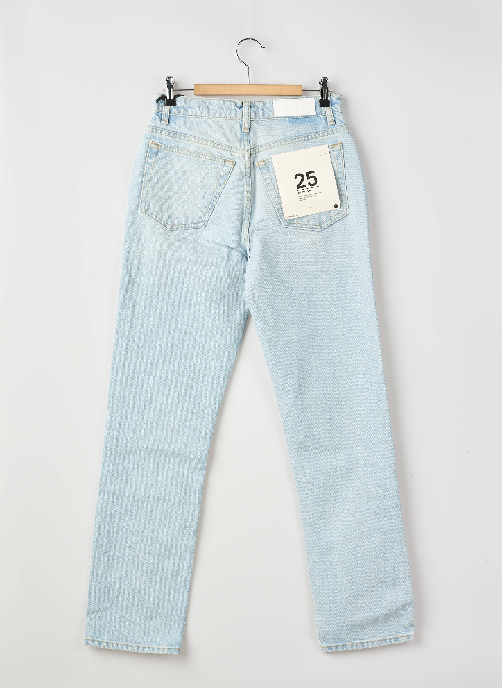 Jeans coupe droite bleu RE/DONE femme