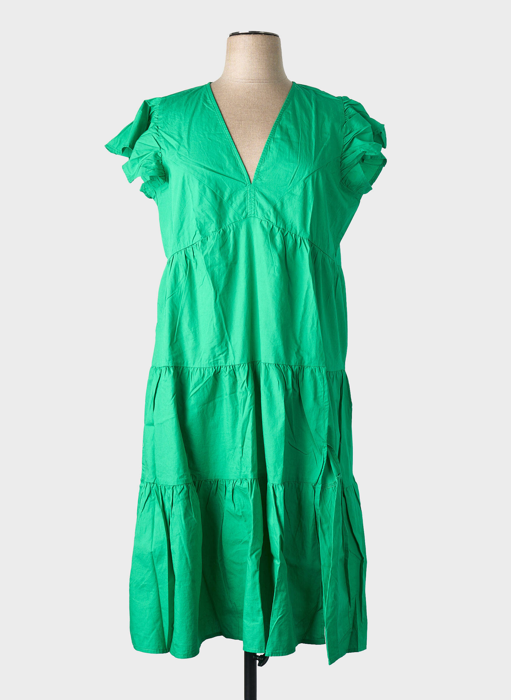 Robe mi-longue vert VERO MODA femme