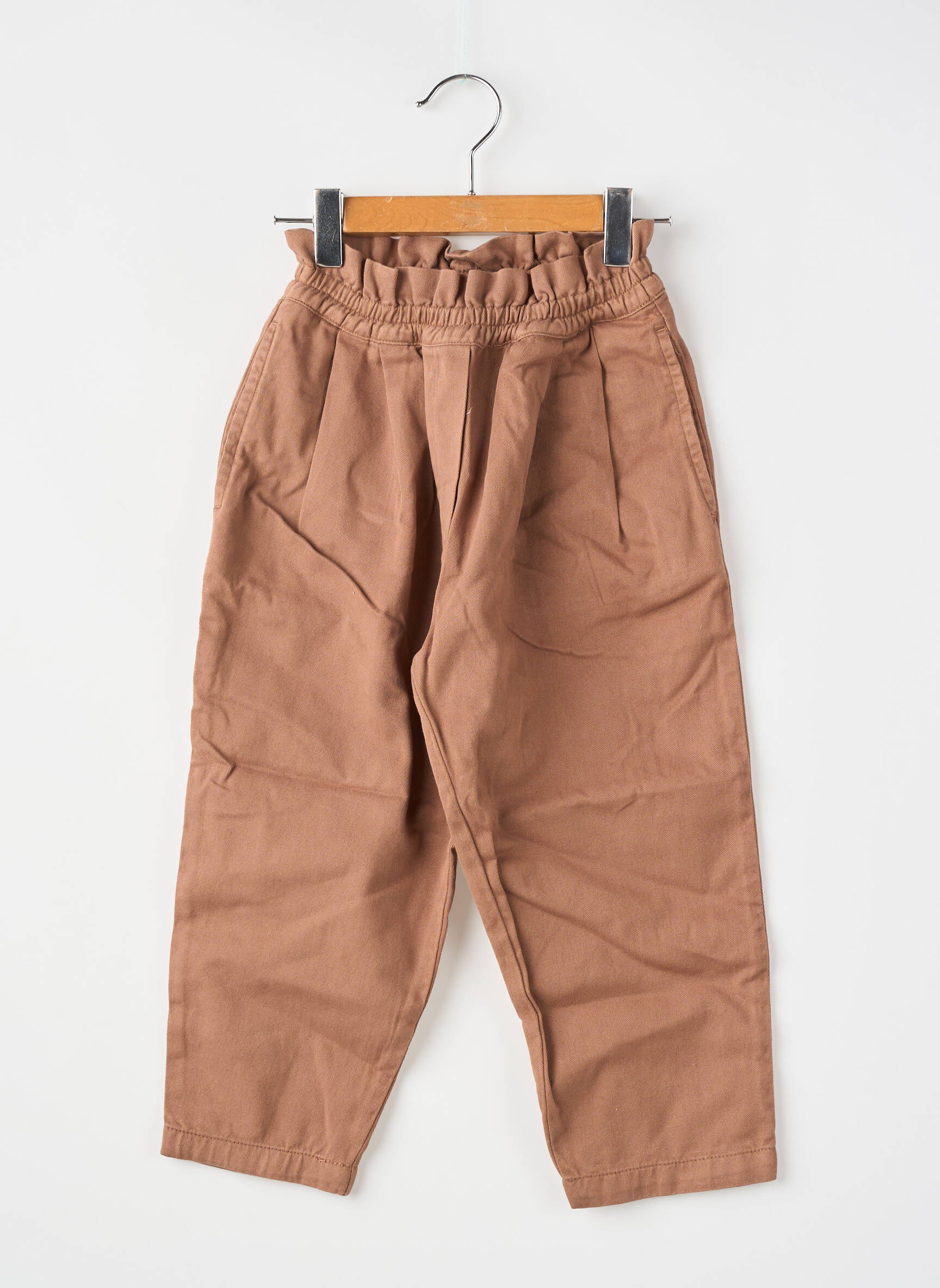 Pantalon droit marron THE NEW SOCIETY fille