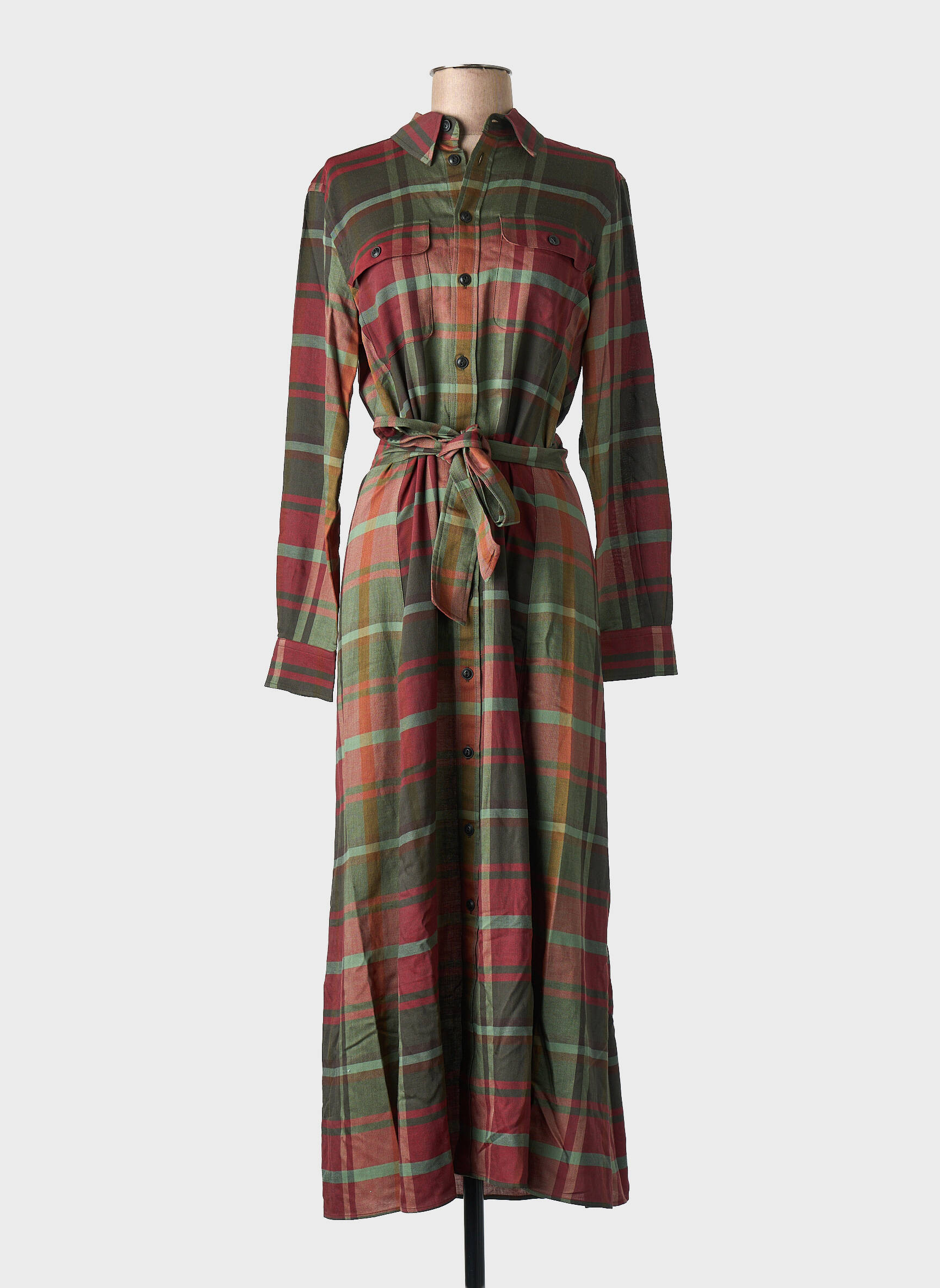 Robe longue kaki RALPH LAUREN femme