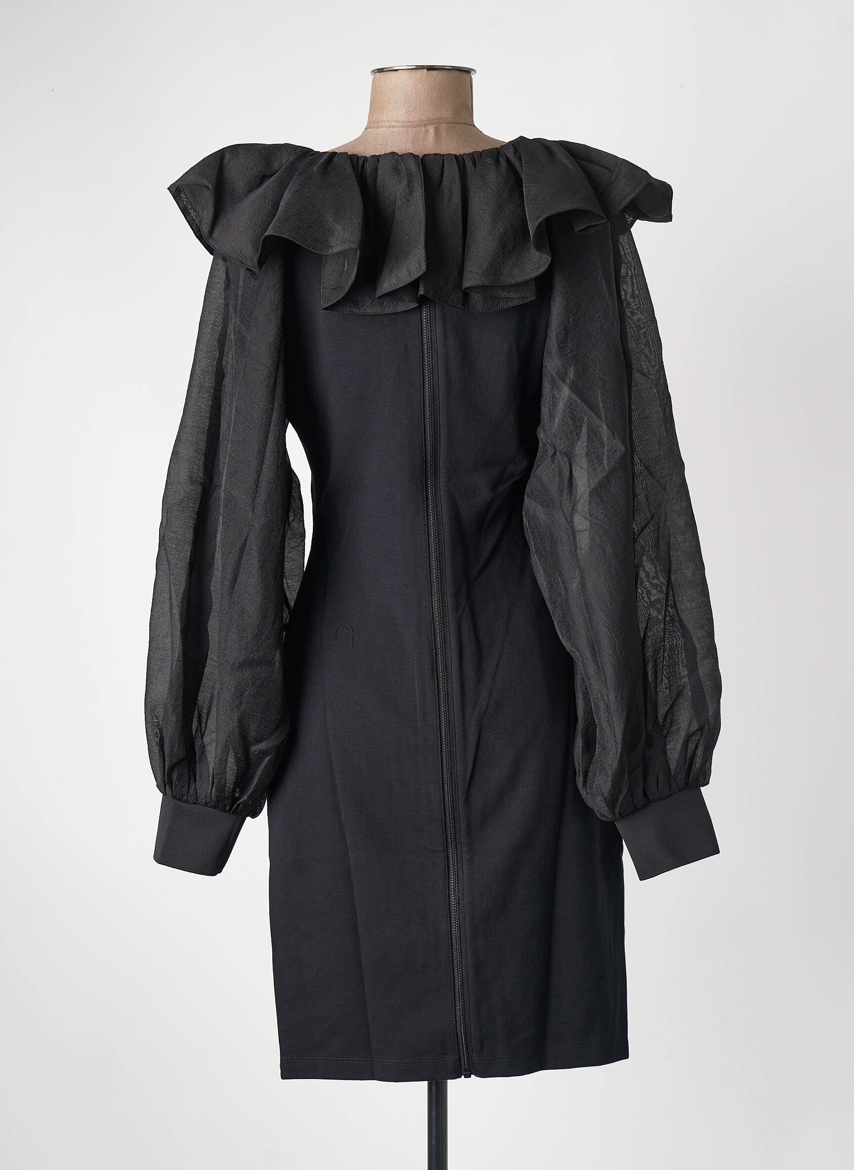 Robe mi-longue noir KARL LAGERFELD femme