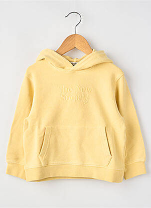 Sweat-shirt à capuche jaune THE NEW SOCIETY fille