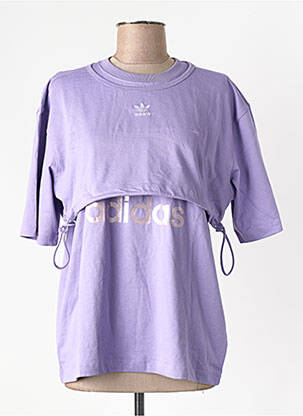 T-shirt violet ADIDAS femme