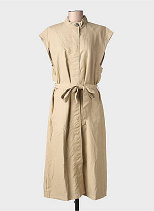 Robe mi-longue beige MSCH COPENHAGEN femme