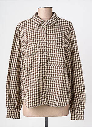 Chemise manches longues beige OBJECT femme