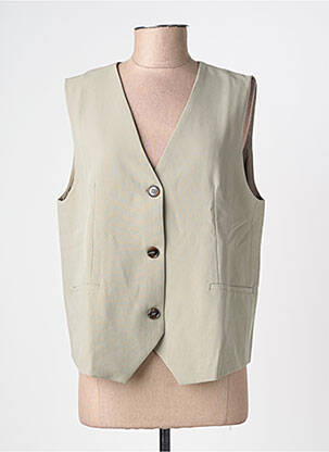 Gilet sans manche vert GRACE & MILA femme