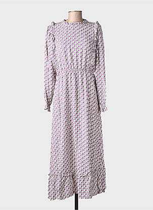 Robe mi-longue violet THE NEW SOCIETY femme