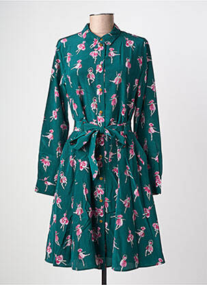 Robe mi-longue vert SOI PARIS femme