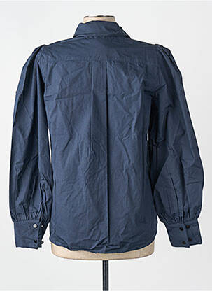Chemisier coupe droite manches longues bleu THE LABEL EDITION femme