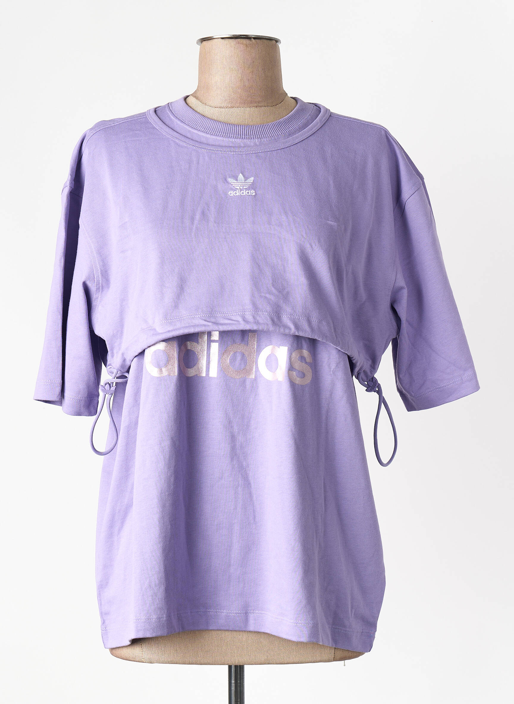 T-shirt violet ADIDAS femme