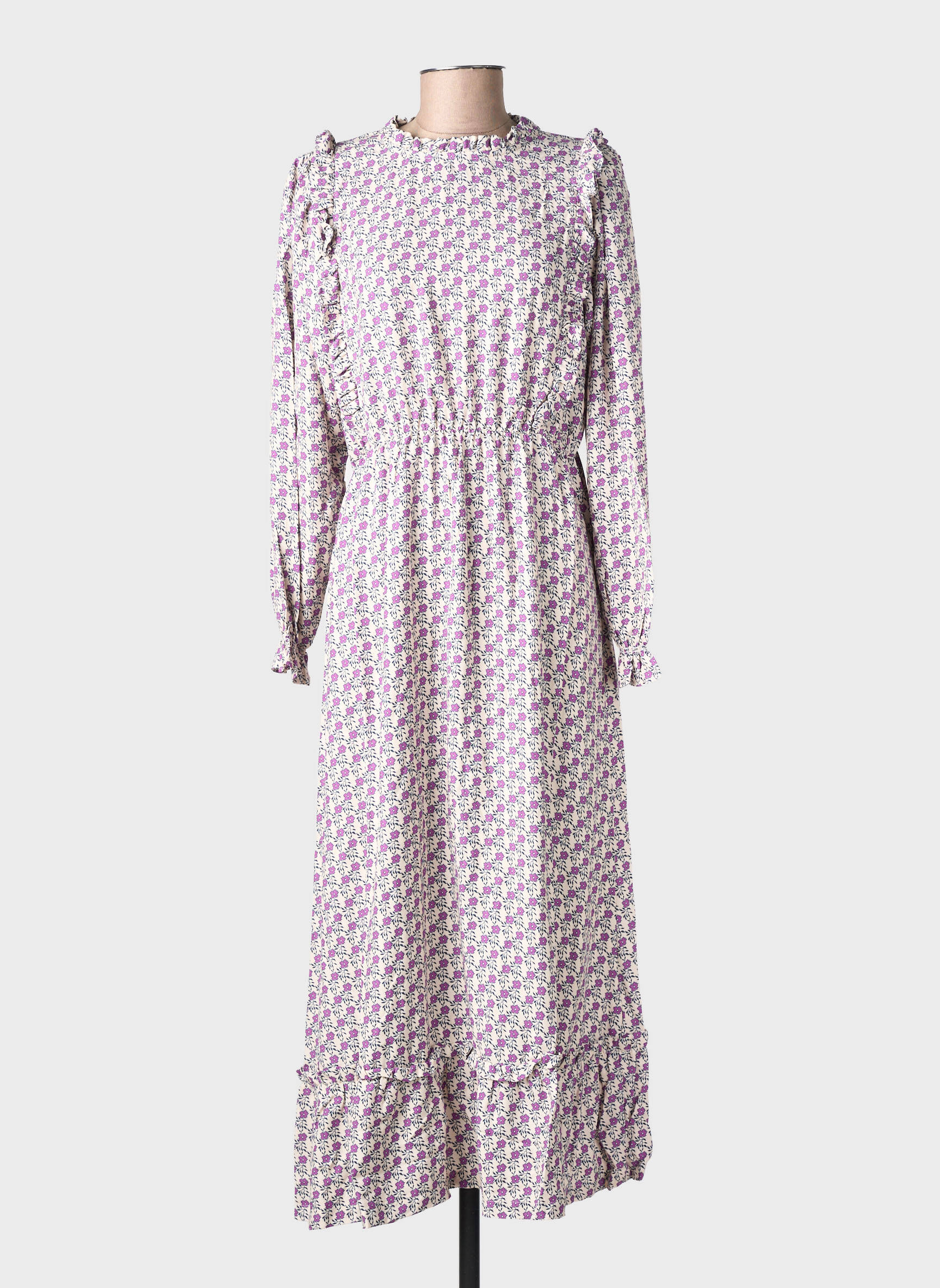 Robe mi-longue violet THE NEW SOCIETY femme