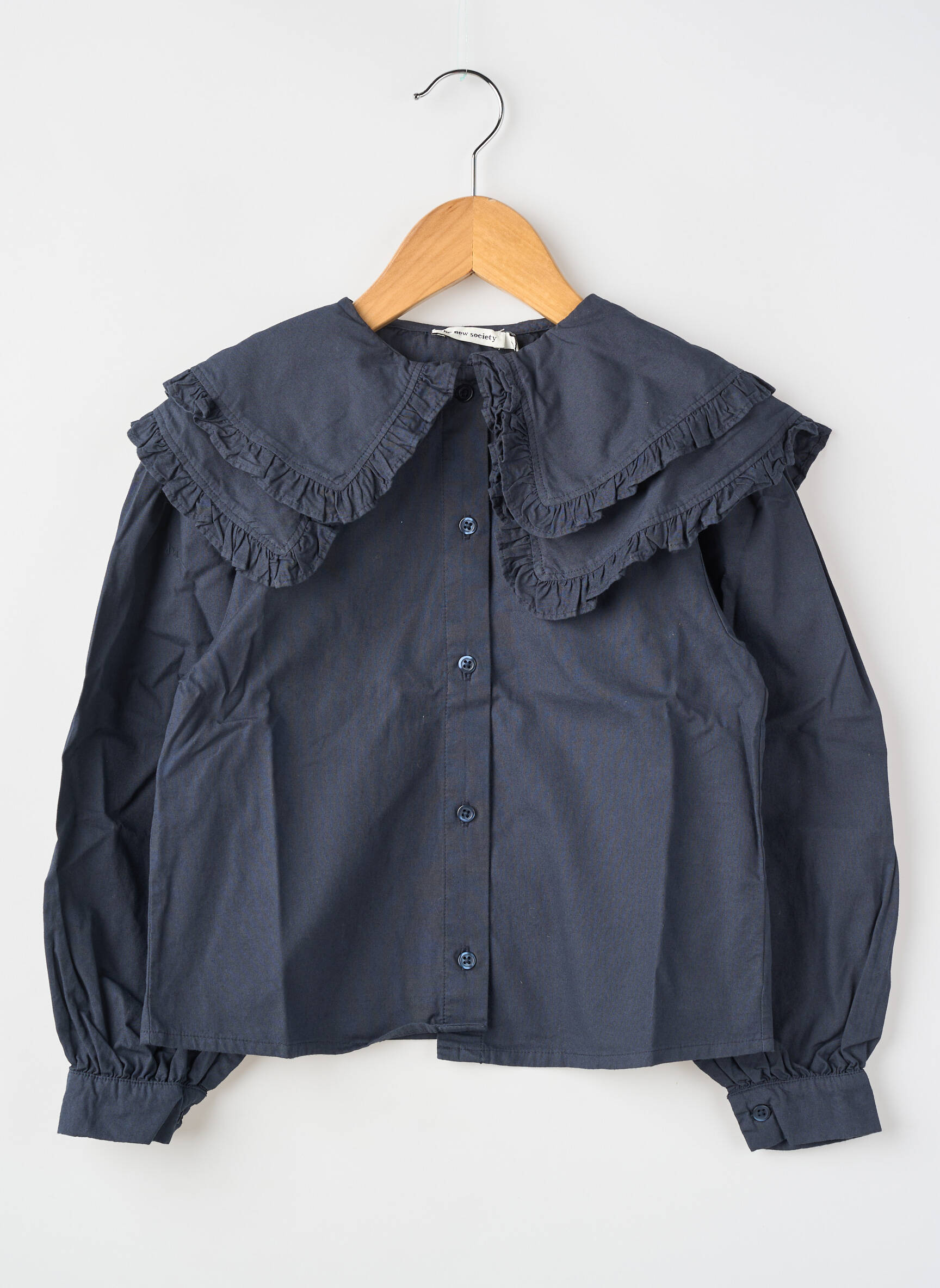 Chemise manches longues bleu THE NEW SOCIETY fille