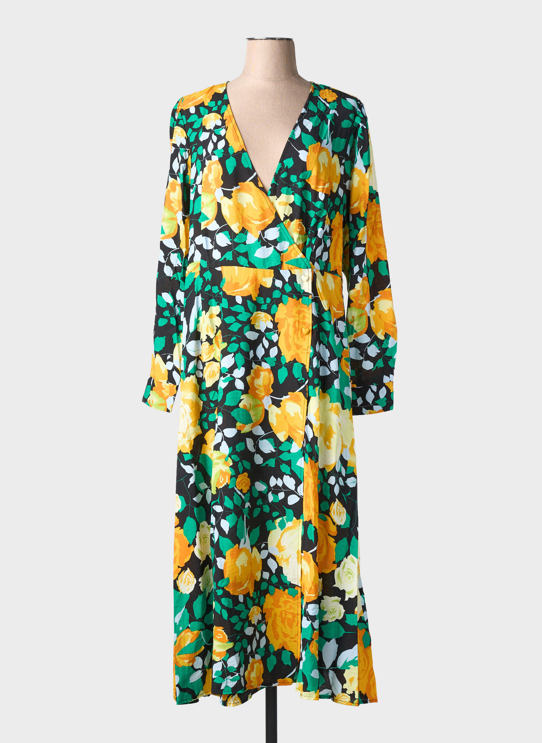 Robe longue vert OBJECT femme