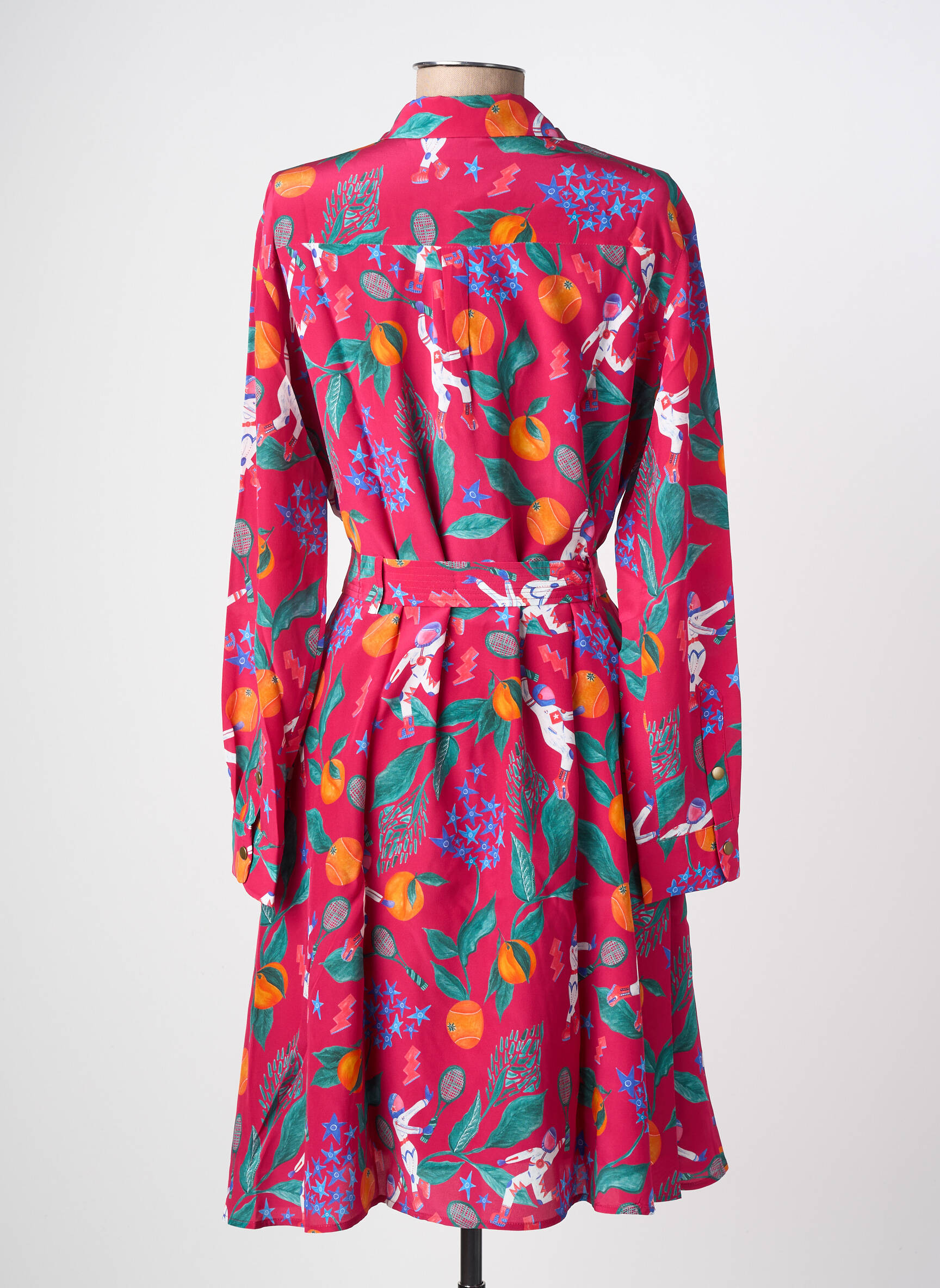 Robe mi-longue rose SOI PARIS femme
