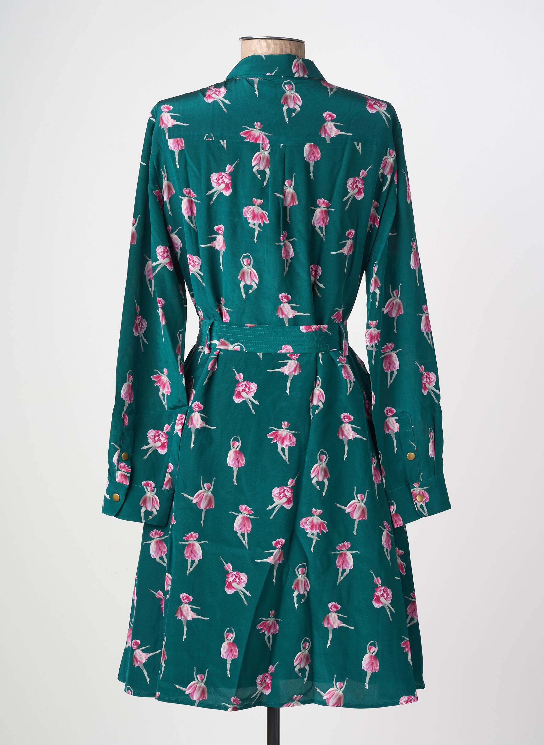 Robe mi-longue vert SOI PARIS femme