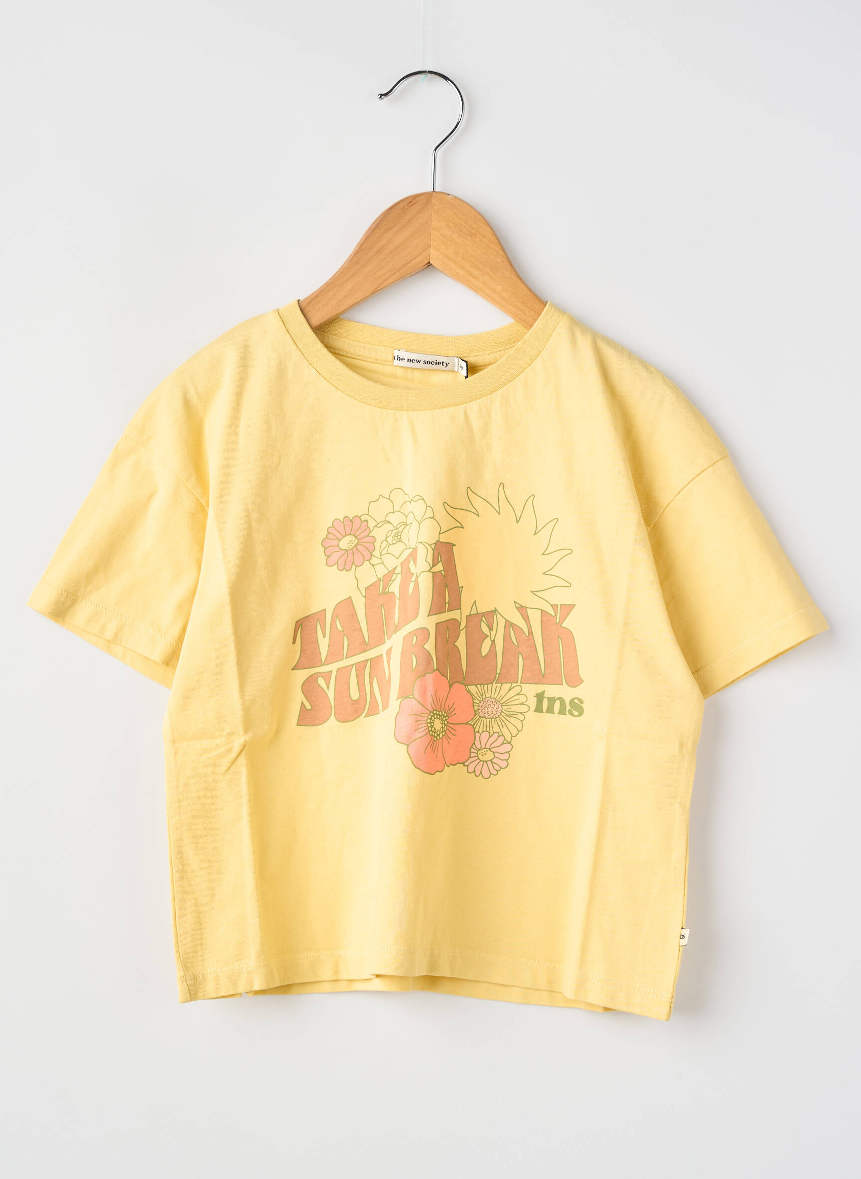 T-shirt jaune THE NEW SOCIETY fille