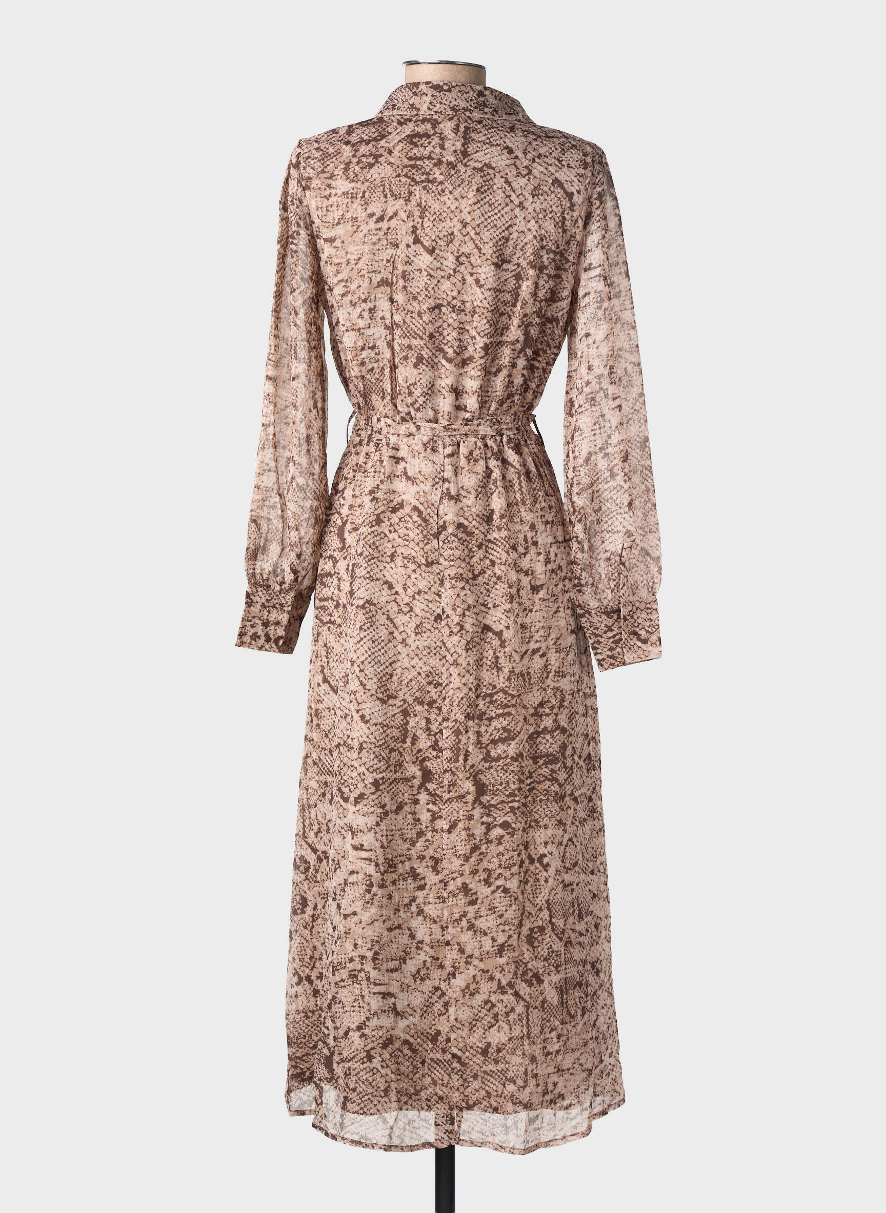 Robe mi-longue beige GRACE & MILA femme