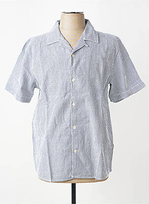 Chemise manches courtes bleu KNOWLEDGE COTTON APPAREL homme