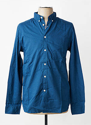 Chemise manches longues bleu KNOWLEDGE COTTON APPAREL homme
