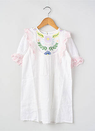 Robe courte blanc BELLEROSE fille