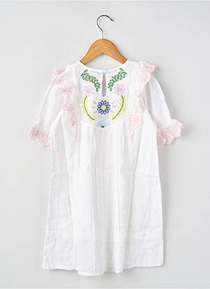 Robe courte blanc BELLEROSE fille