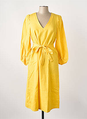 Robe mi-longue jaune VILA femme