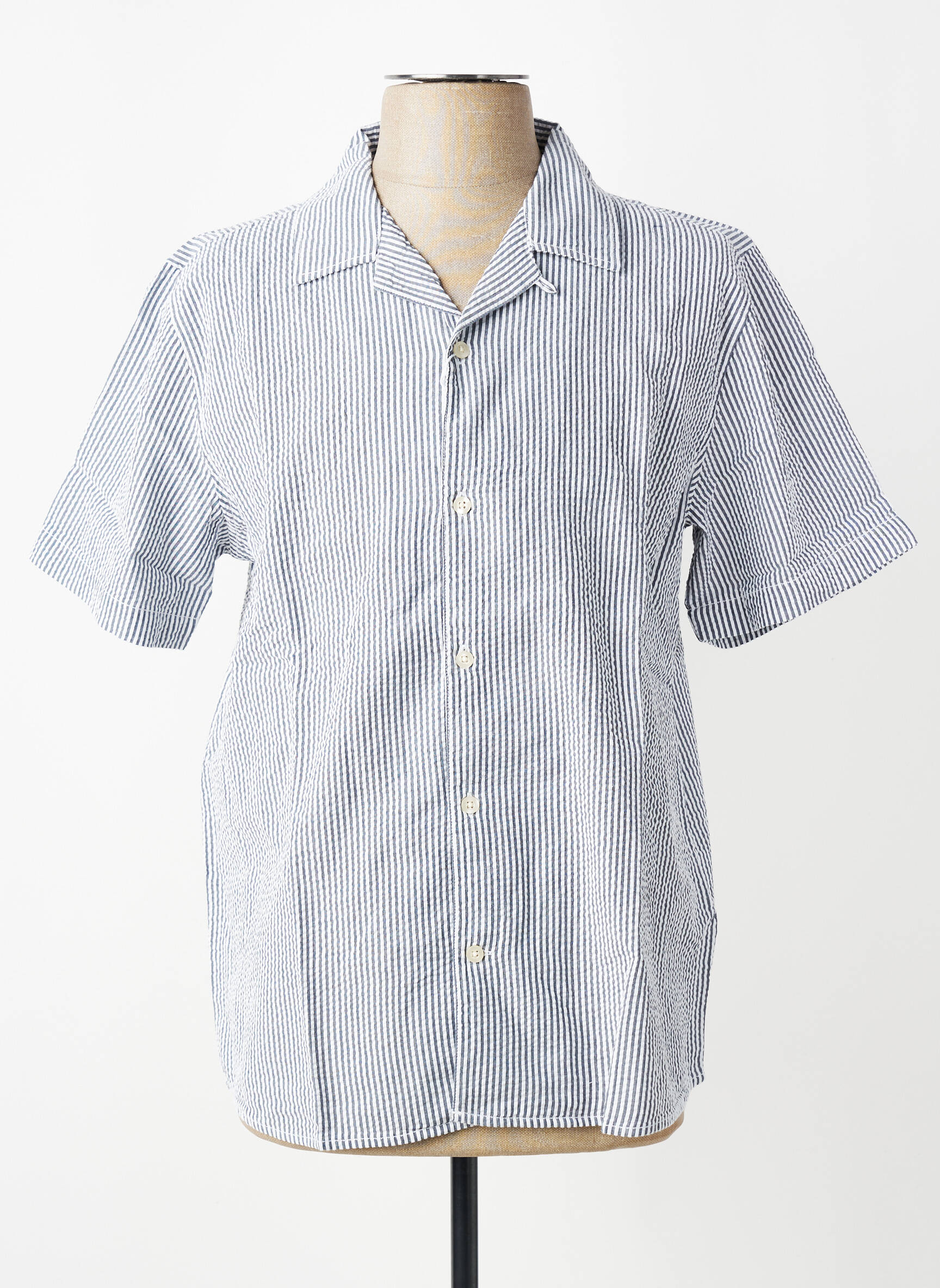 Chemise manches courtes bleu KNOWLEDGE COTTON APPAREL homme
