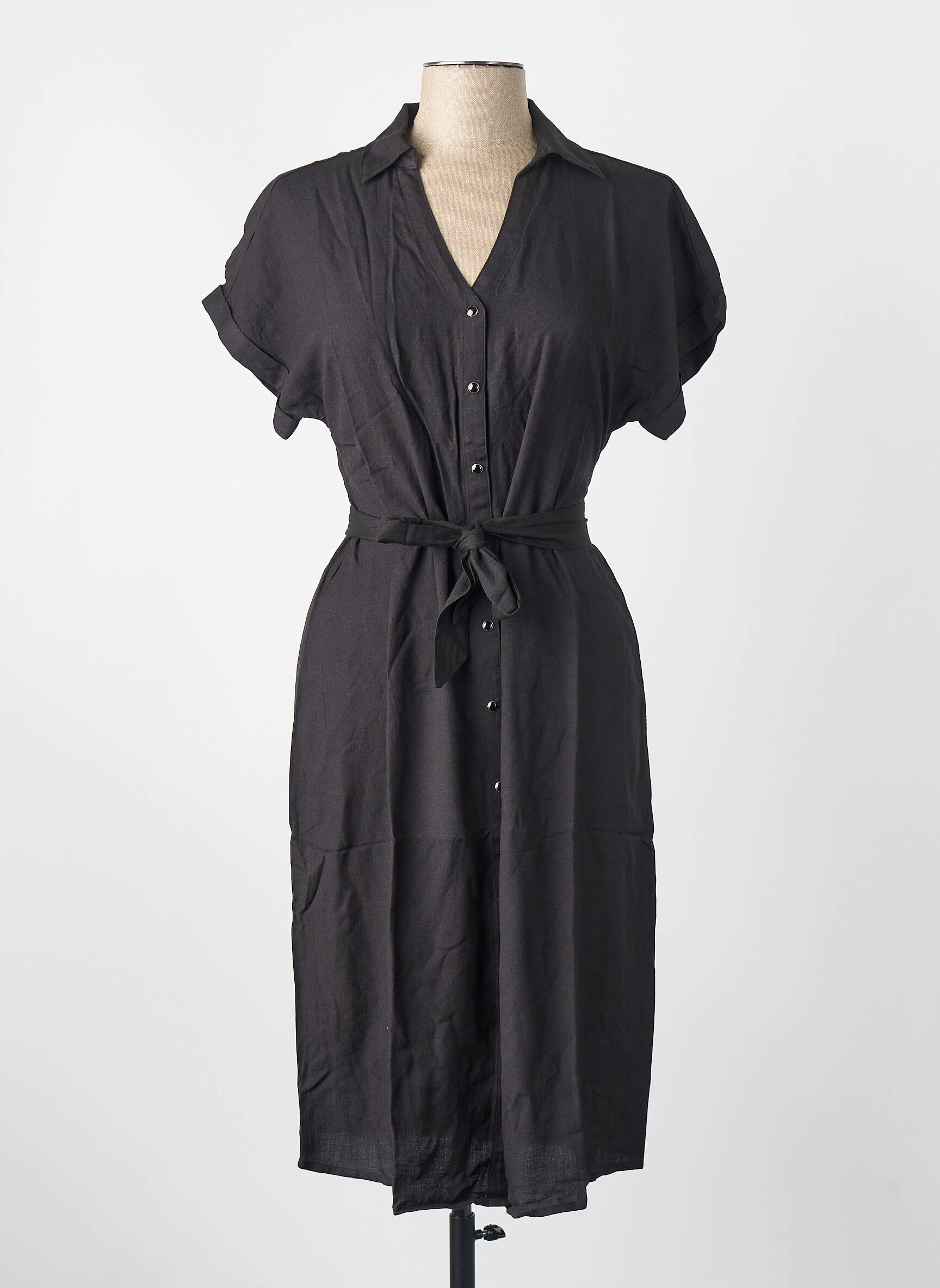 Robe mi-longue noir SUPERMOM femme