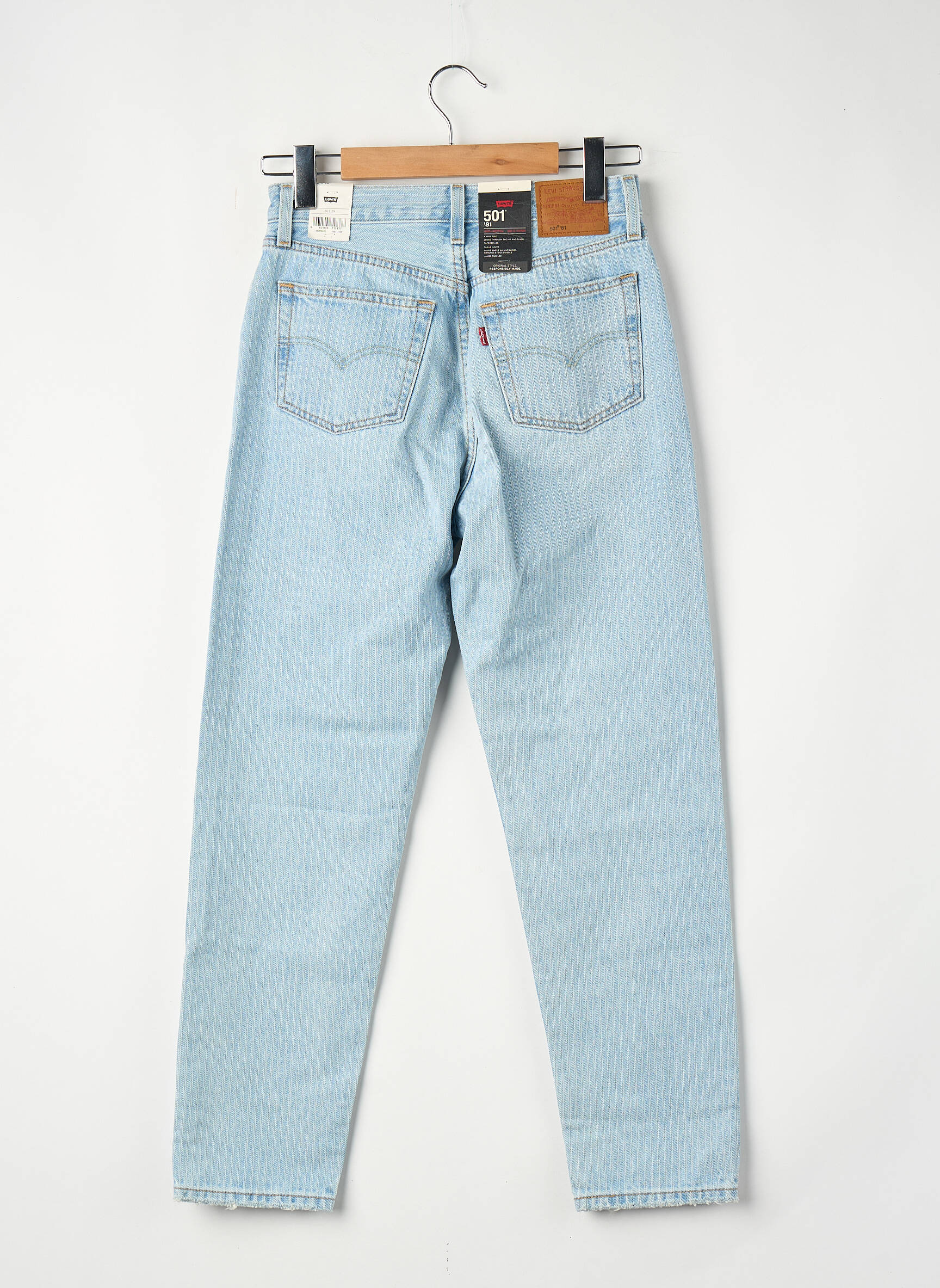 Jeans coupe droite bleu LEVI'S femme