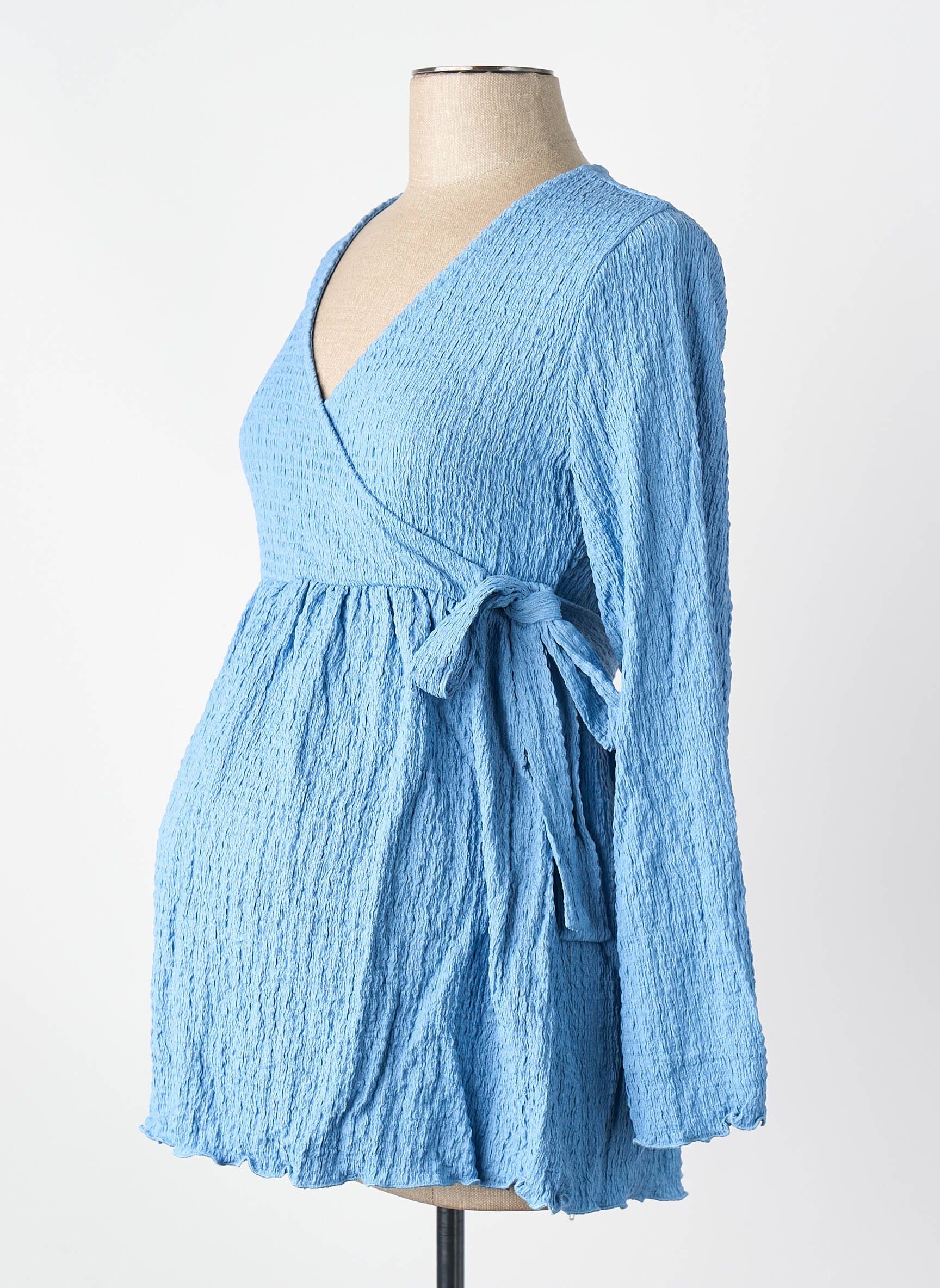 Top bleu MAMA LICIOUS femme