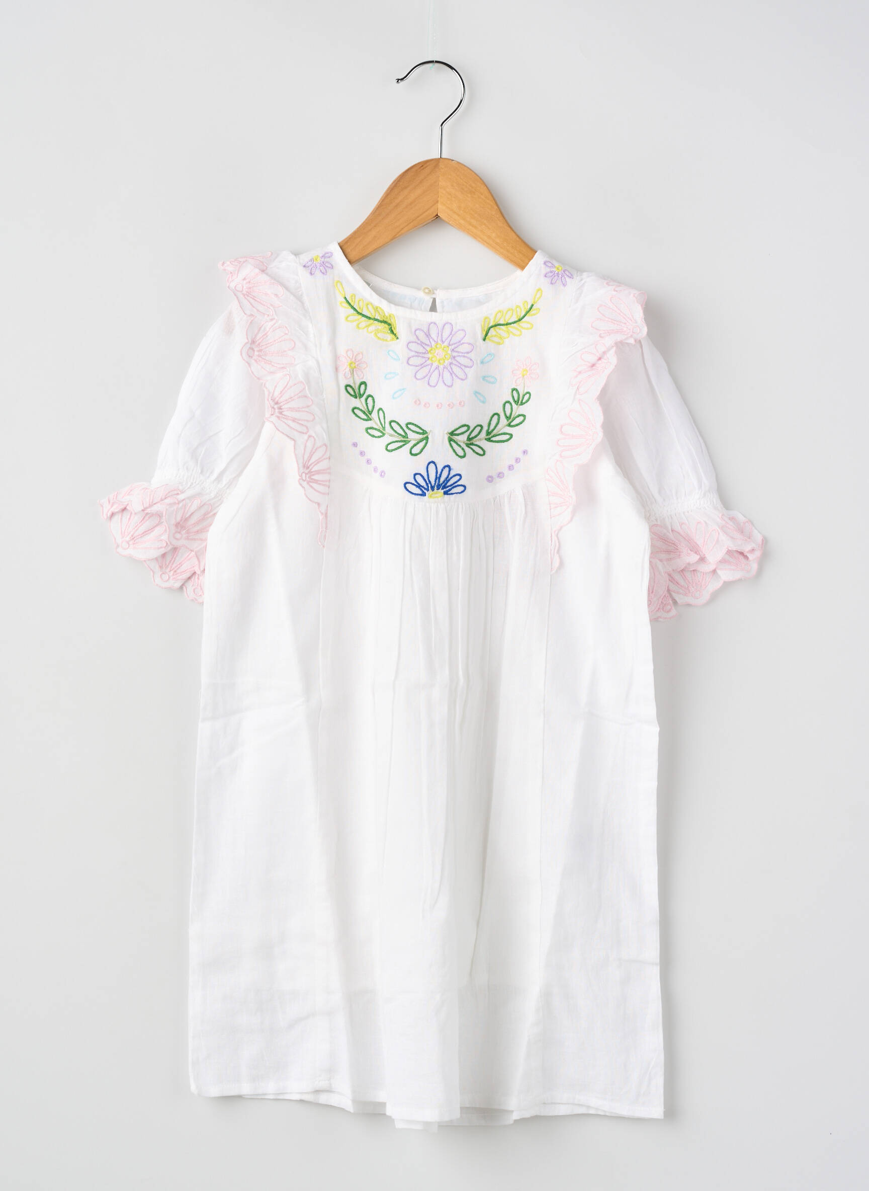 Robe courte blanc BELLEROSE fille