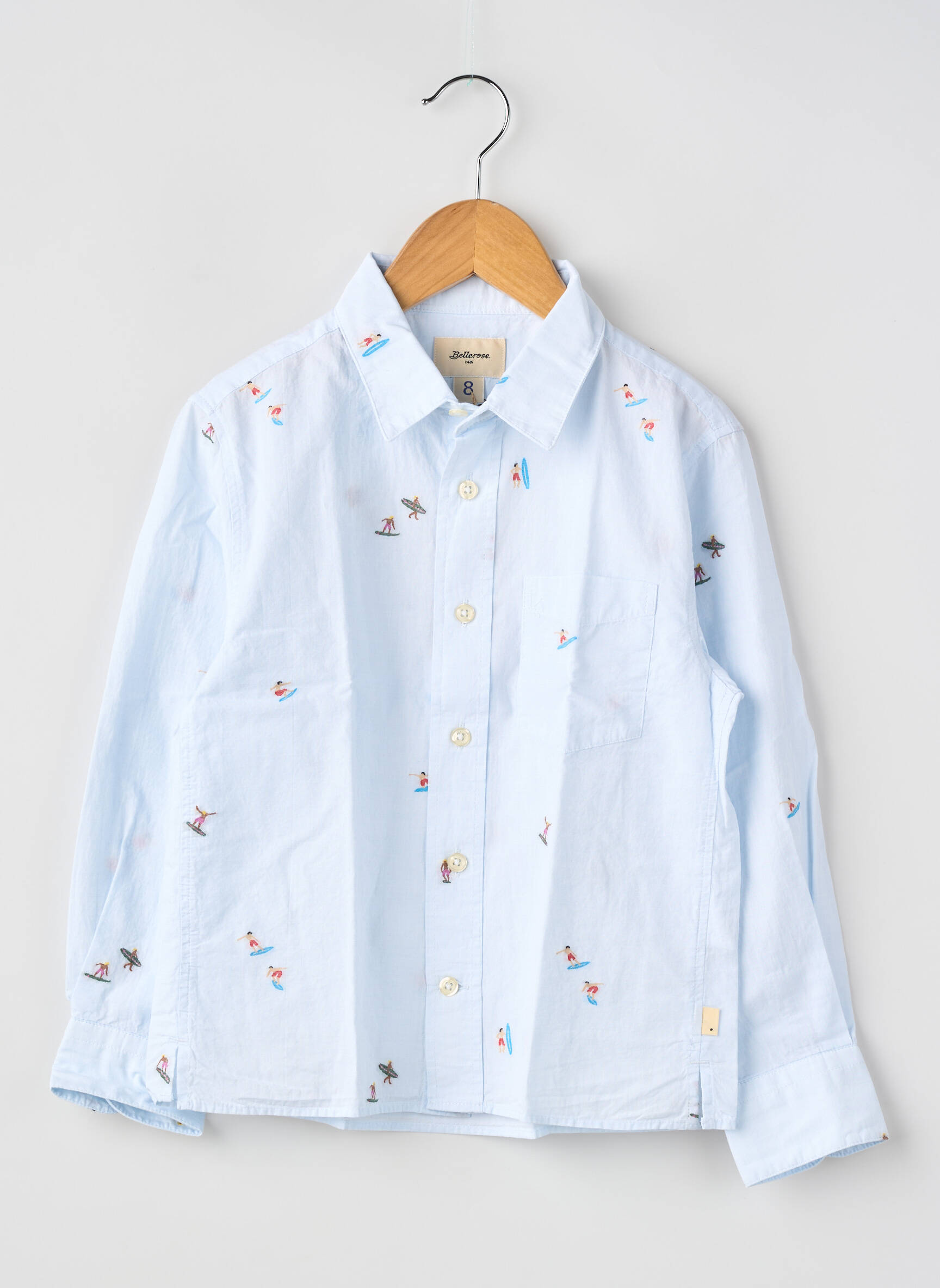 Chemise manches longues gris BELLEROSE garçon