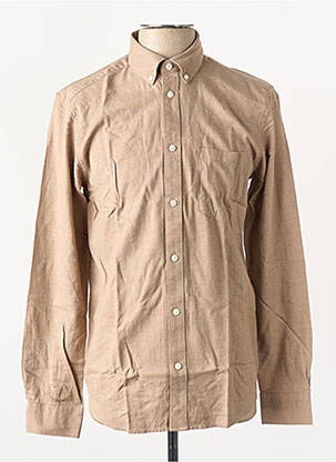 Chemise manches longues beige MINIMUM homme