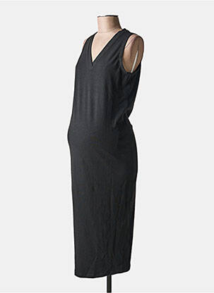 Robe maternité col v noir SUPERMOM femme